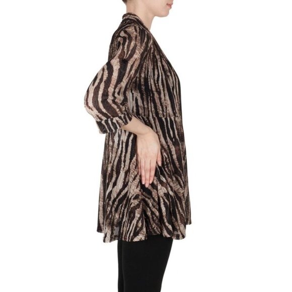 JOSEPH RIBKOFF Textured Cover Up Sz 8 Animal Print - Picture 2 of 6